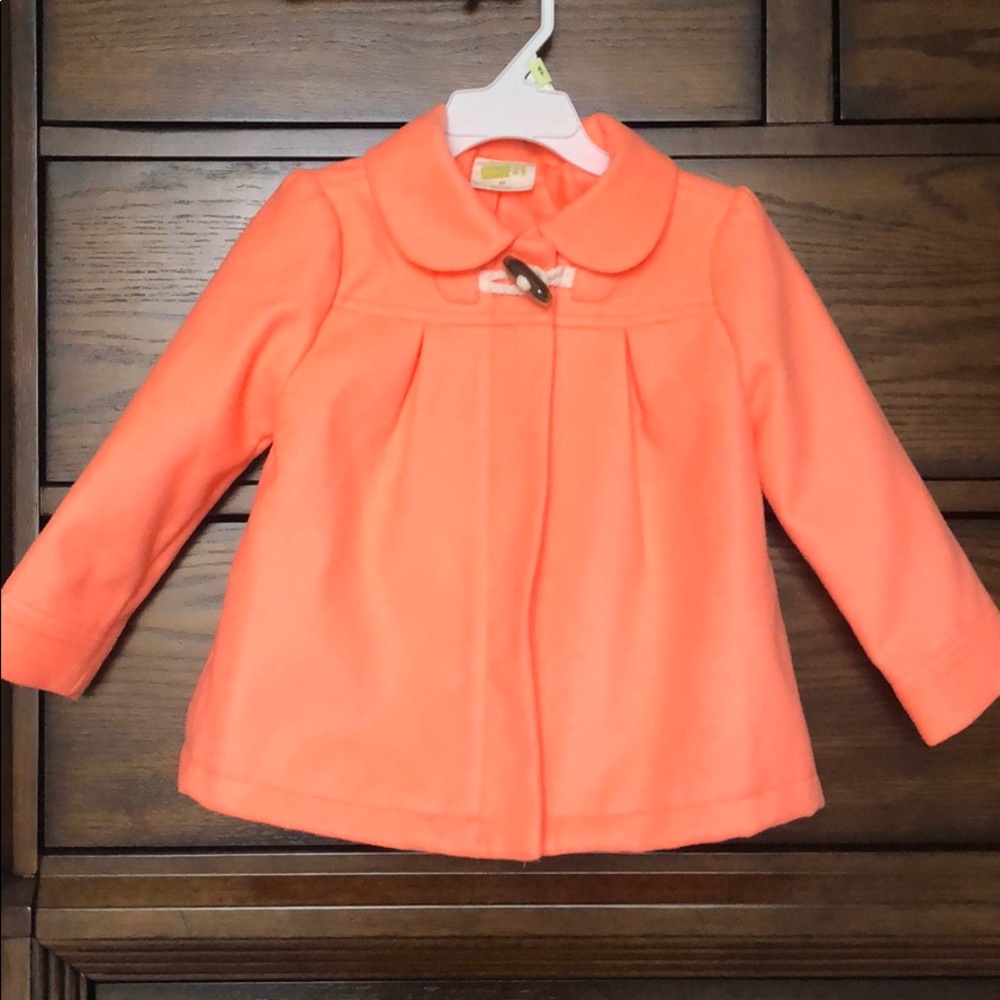 Adorable coral peacoat
